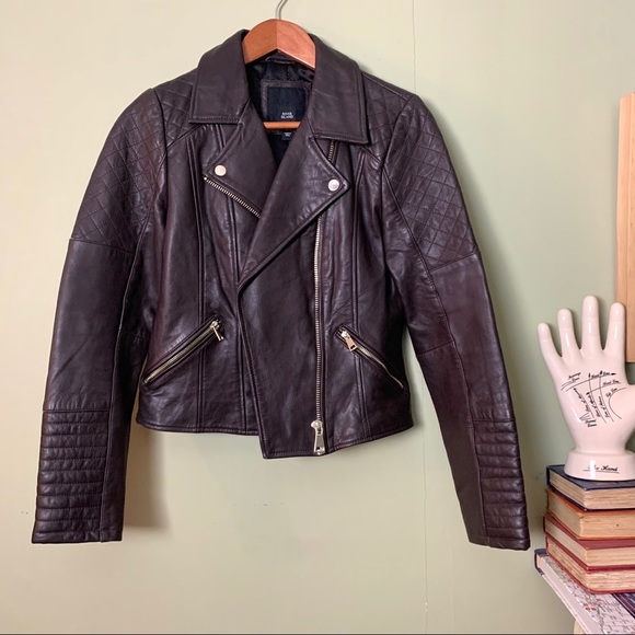 River Island Jackets & Blazers - River Island leather jacket Size 8 Quilted